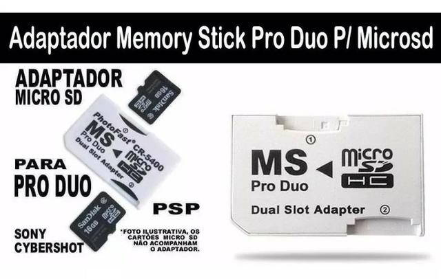 Adaptador Micro Sd P/ Memory Stick Psp ou Cameras