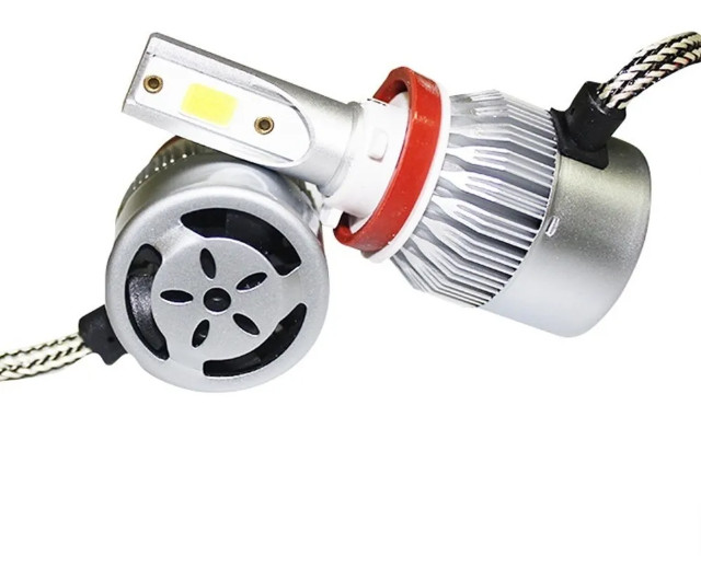 Kit Super Led 6k Lumens 12-24v Par Xenon H9 - Foto 3