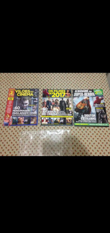 Lote 4 revistas vilões do cinema filmes 2017 almanaque dos super herois<br><br>Sao 4 revistas