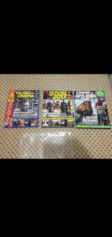 Lote 4 revistas vilões do cinema filmes 2017 almanaque dos super herois<br><br>Sao 4 revistas