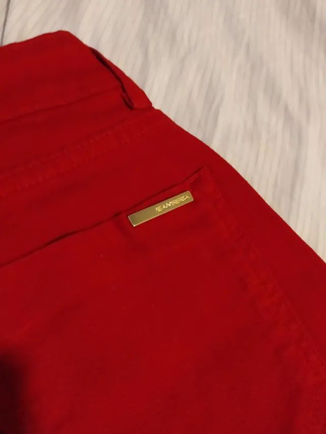 Calça jeans vermelha 38 - Foto 3