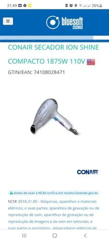 Secador CONAIR ION SHINE