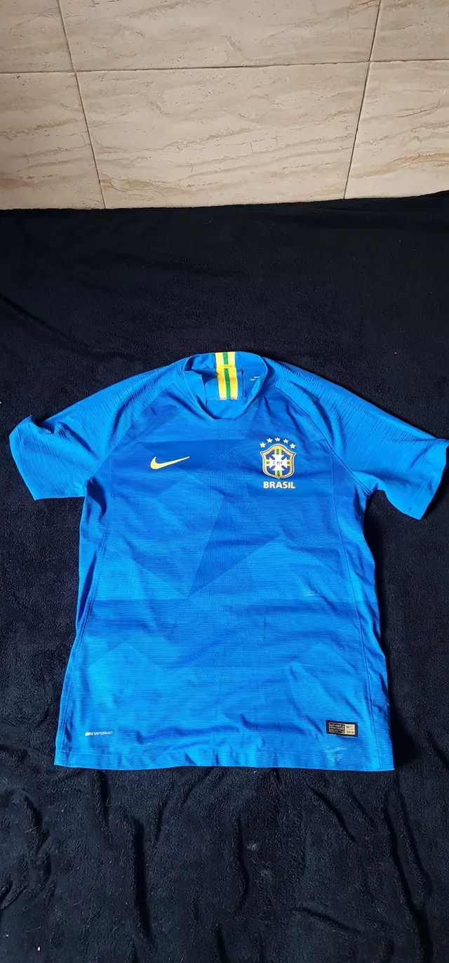 Camisa Brasil Copa do Mundo 2018 Azul Camisola Seleção Brasileira