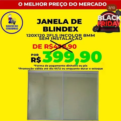 Janela de Vidro - Promoção! 