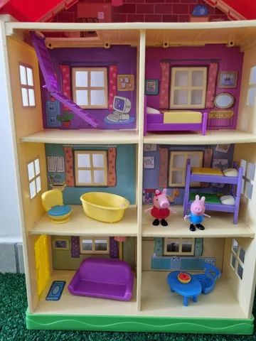 Casa Gigante Da Peppa Pig 55 Cm Com Peppa E George Inclusos - Ri Happy