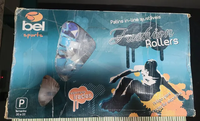 Kit Patins ajustáveis Bel Sports azul - Novo