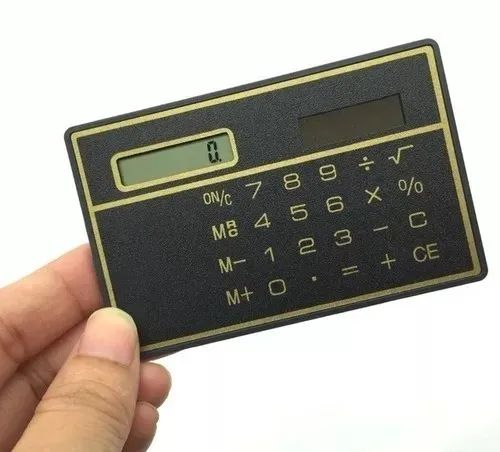 Mini Calculadora Solar De Bolso Carteira Cartão De Credito 2