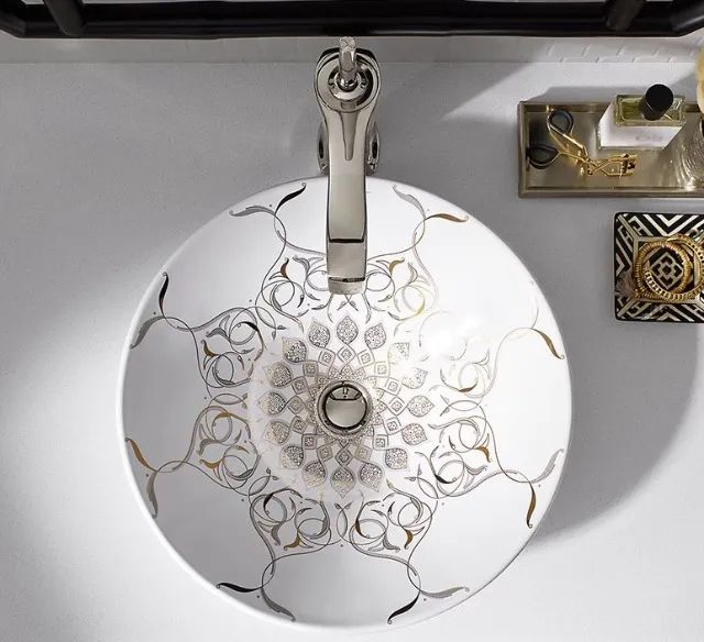 Cuba Apoio Evier Bella Tazza Gold Persia Banheiro Luxo