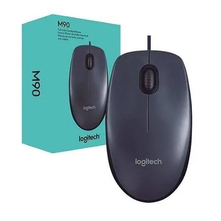 Mouse Logitech com fio USB M90 Preto