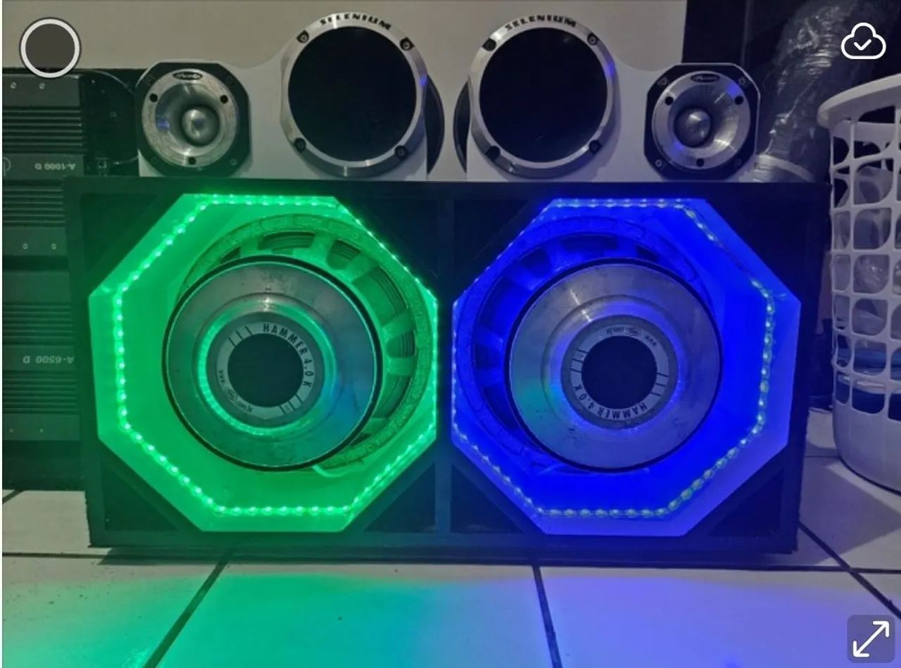 Caixa de som para autofalantes 12 polegadas