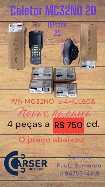 Coletor de Dados Zebra MC32 2D