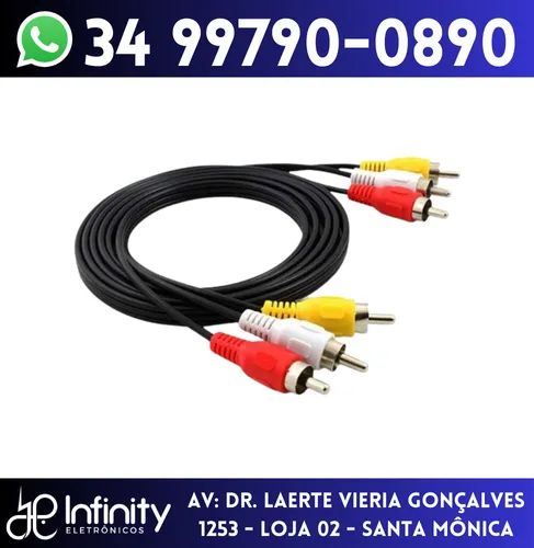 Cabo Av 3 RCA x 3 RCA 
