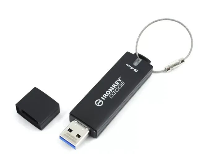 Pen drive IronKey de 64gb USB 3.0 c/ criptografia AES 256