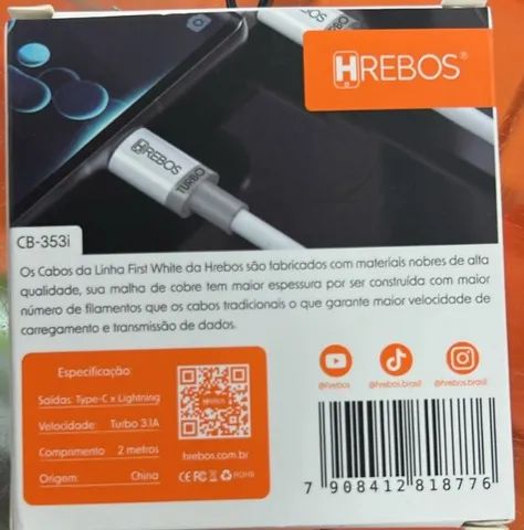 Cabo Carregador Usb C 2 Metros P/ iPhone Tipo C Lightning - Foto 2