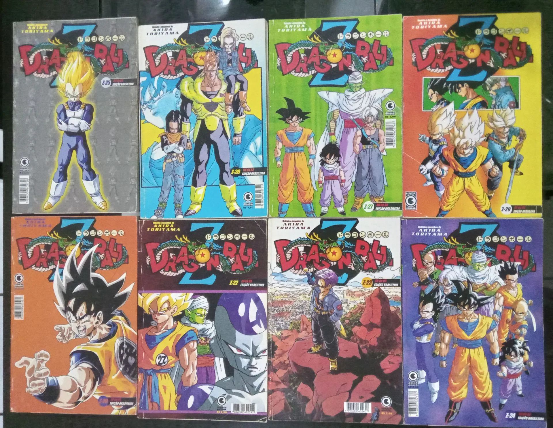 8 Mangás Dragon Ball Z da editora conrad saga frezza e Cell