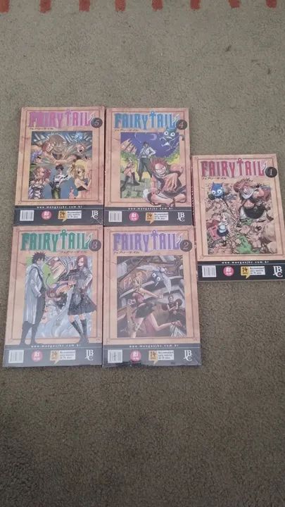 Mangá Fairy Tail Volumes 1 a 5