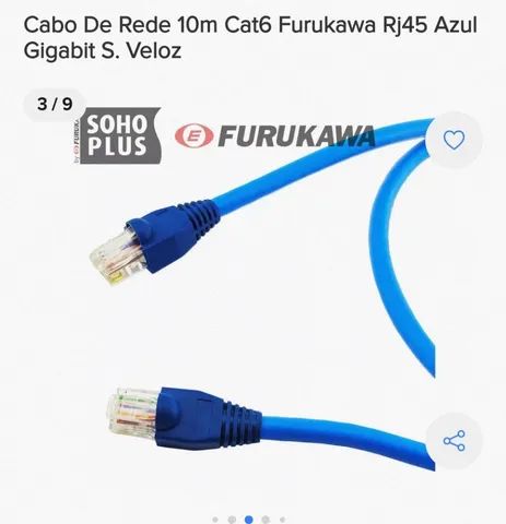 Confecciono cabos de rede cat6 Furukawa sob medida 
