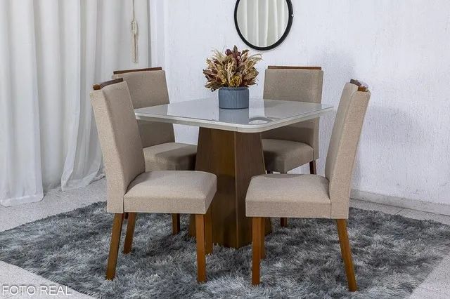 Mesa Jantar Luna  com 4 cadeiras !! Rf2117m