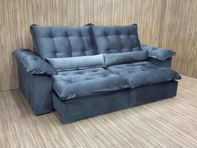 Sofá Retrátil Reclinável 1,80m Percinta e Molas Bonnel SUPER CONFORTO a64 - Foto 4