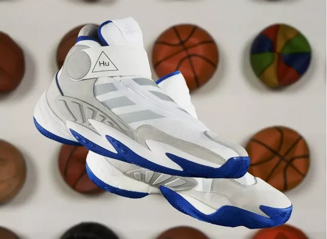 Tenis Adidas x Pharrell Crazy BYW 0 a 60 BOS 'Branco Real' Azul Cinza (Ler a descrição)