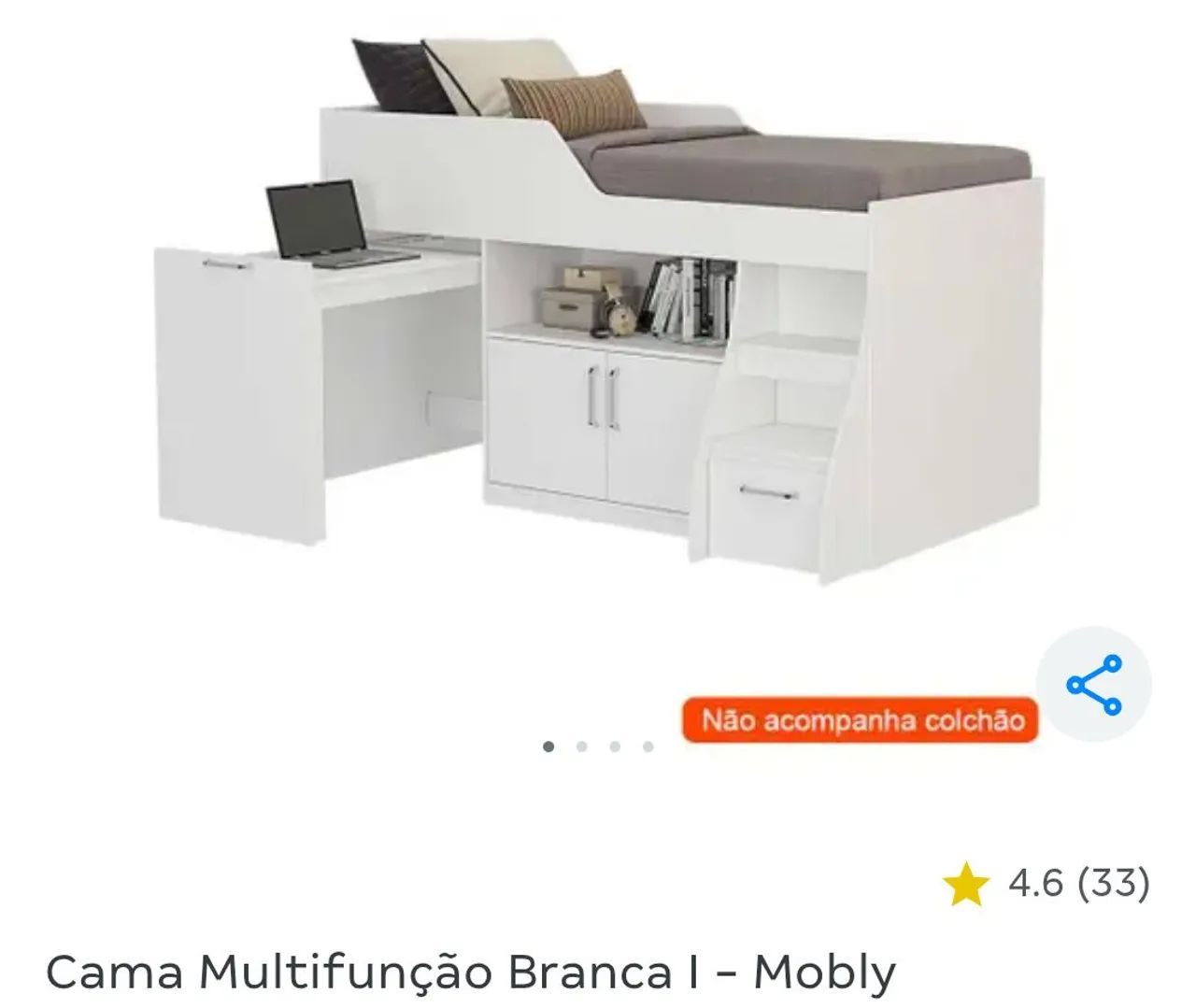 Cama Multifuncional Bianca - Branca | 1 ano de uso | Excelente estado! - Foto 2