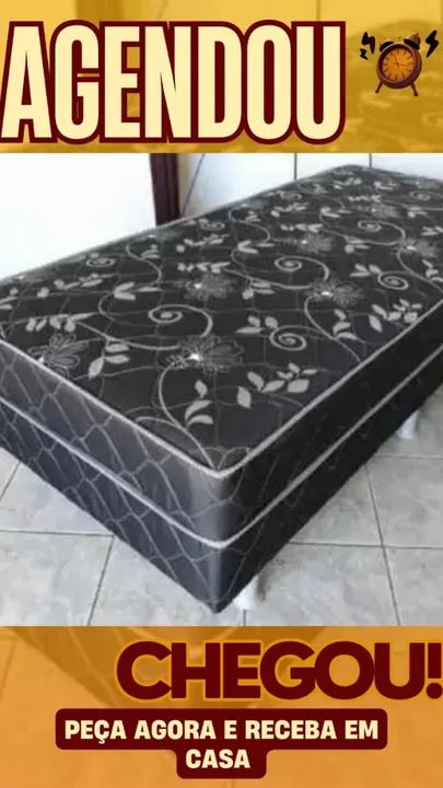 Cama BOX Solteiro 1.88x0.88x0.52 produto novo 