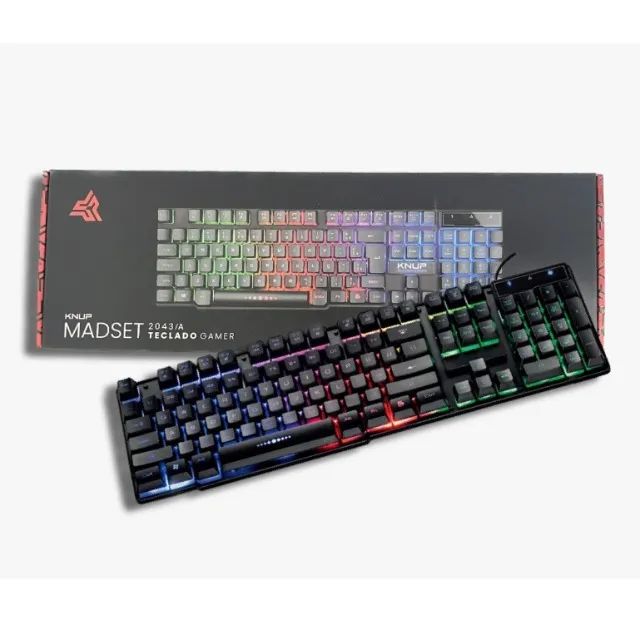 Teclado Gamer Madset Pro Semi-mecânico Led Rgb Usb 