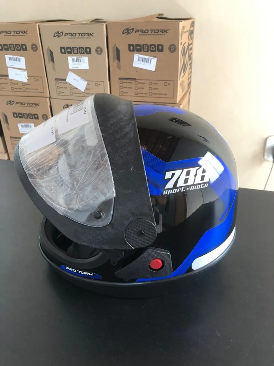 Capacete azul - loja 56 58 60