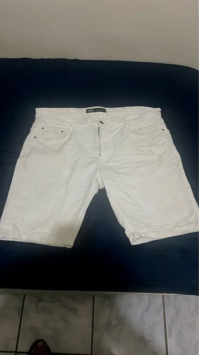 Short Jeans Branco Zara