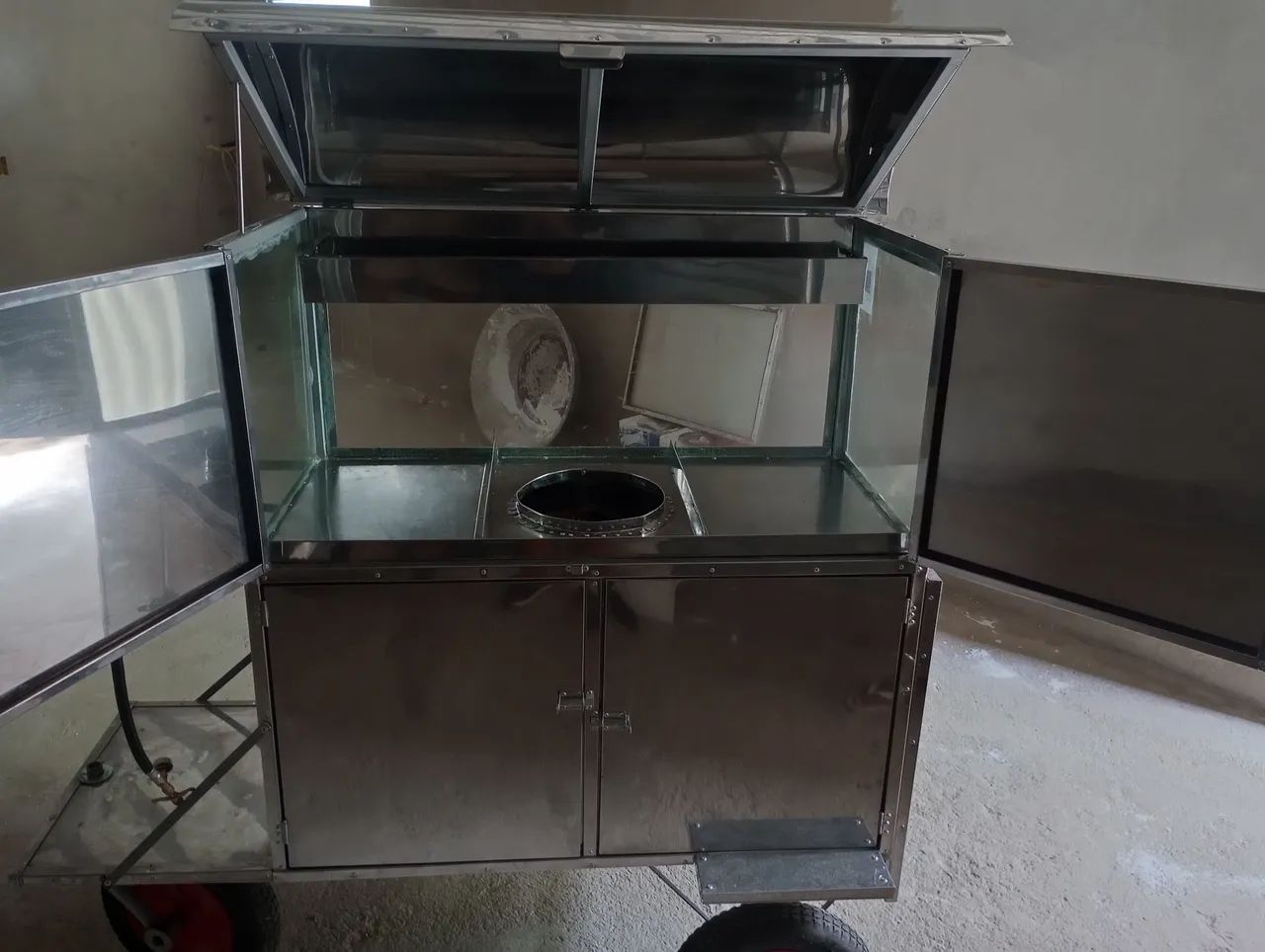 Carrinho de comida inox 4 portas - Foto 4