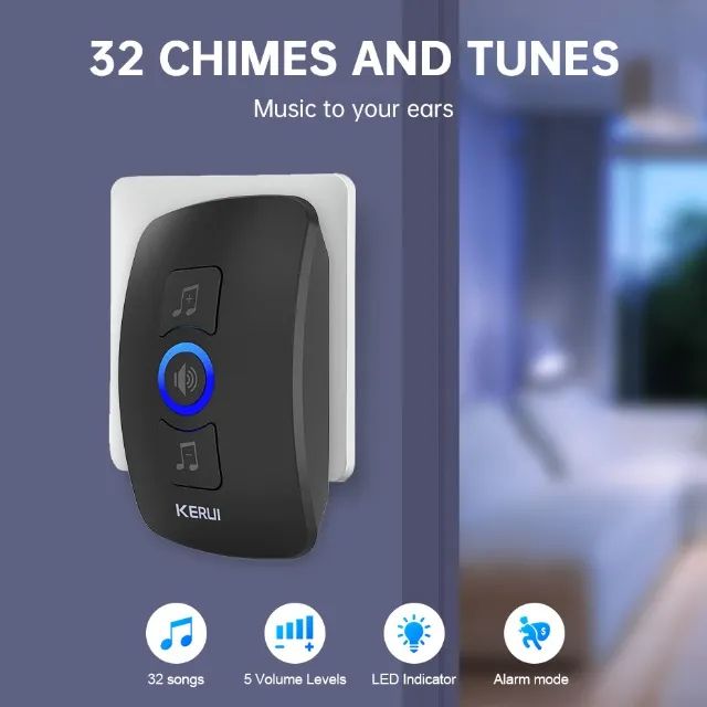 KERUI Wireless Doorbell Waterproof campainha sem fio - Foto 4