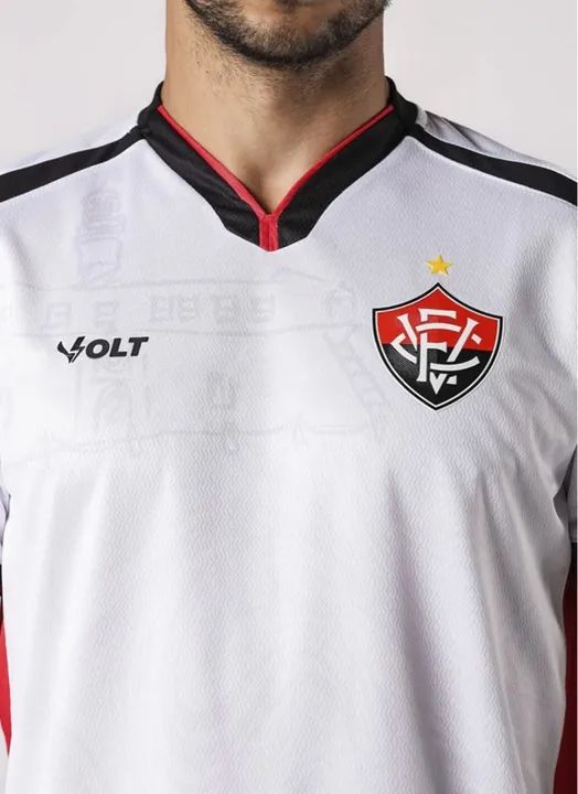 Camisa Masculina Jogo 2 Vitória 2024 Branca Volt 