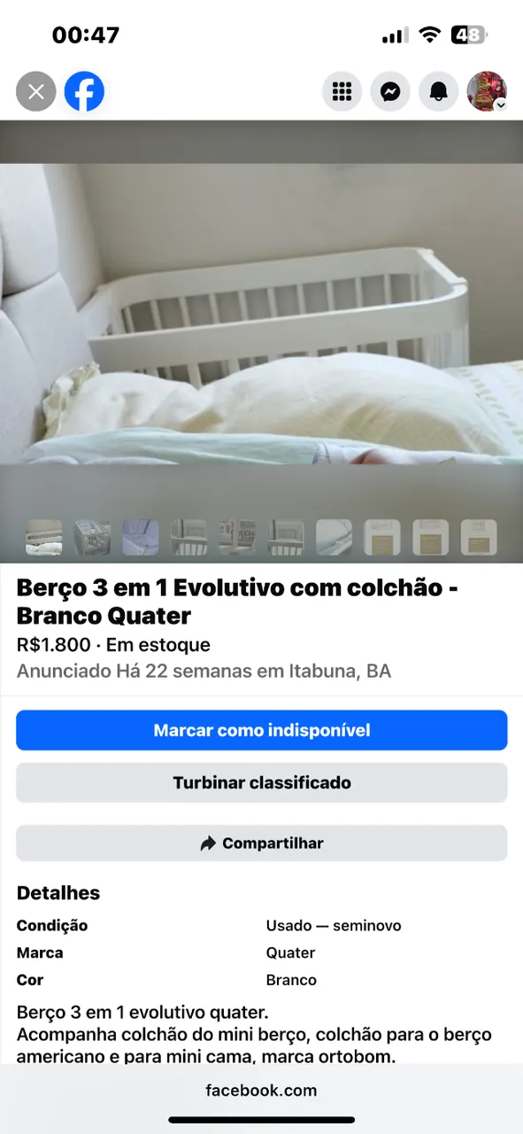 Berço Quater 3 em 1