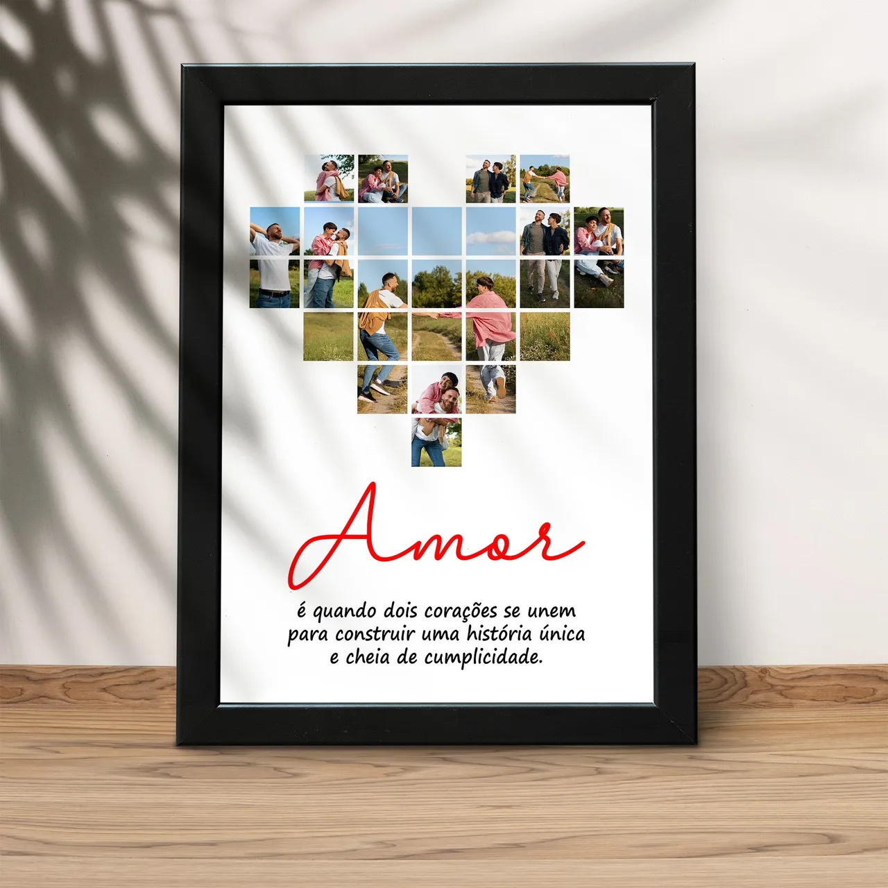 Quadro Decorativo Amor - Personalizado com Fotos