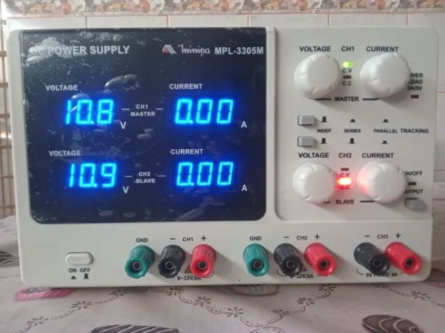 Fonte De Alimentação Digital 32V / 5A Dupla MPL-3305M - MINIPA - NOVA, SEM USO - Foto 2