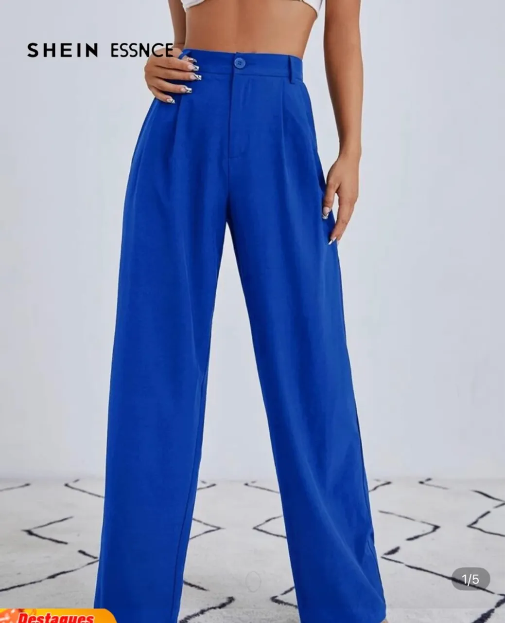 Calça Azul de alfaia - Shein