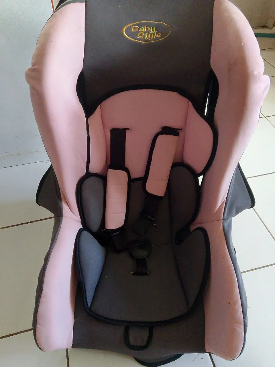 Cadeirinha Baby Style Rosa e Cinza