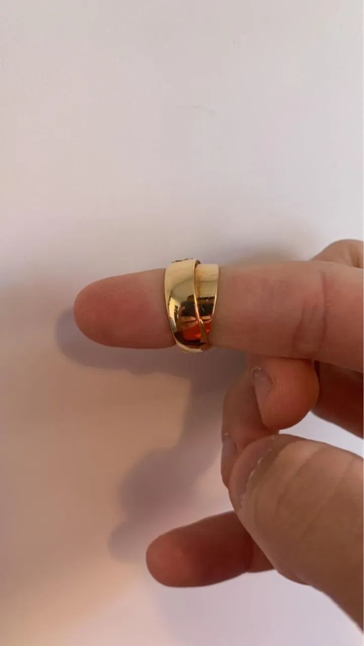 Anel de ouro 18k com Brilhantes - Foto 2