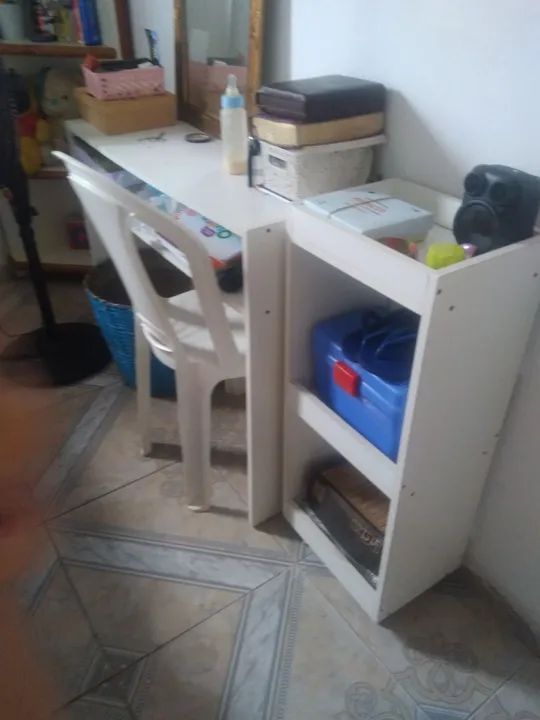 Mesa com carrinho auxiliar  - Foto 2