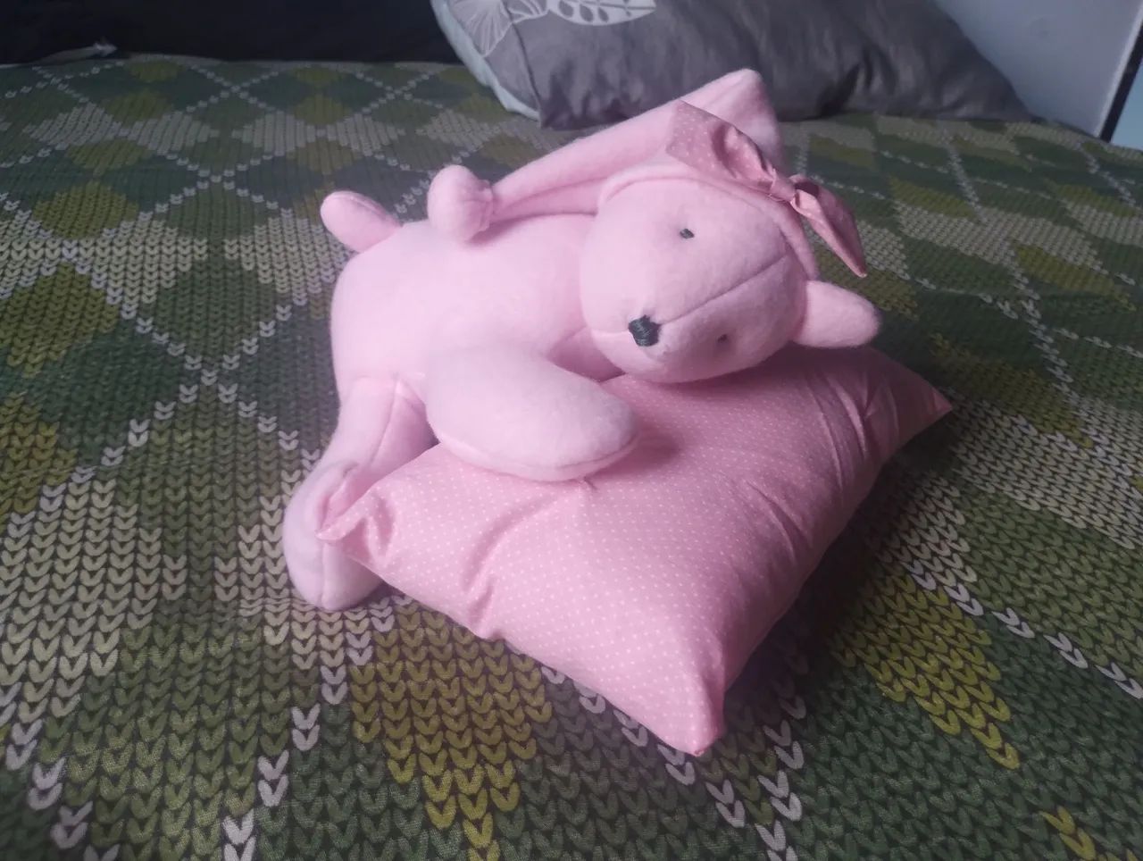 Par de Ursinhos de Pelúcia Rosa - Foto 2
