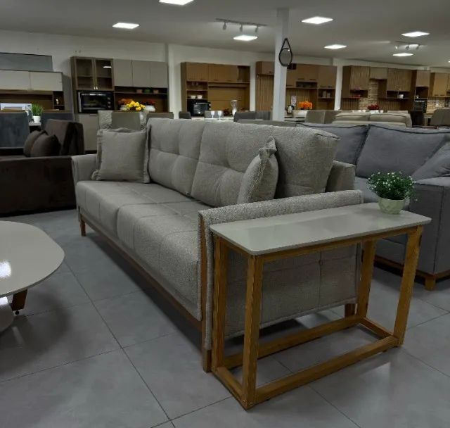 Sofã Living Esther 2,20m D33 Linho FAZEMOS ENTREGAS - Foto 2