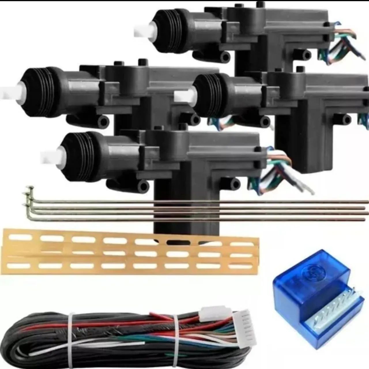 Kit e Trava Elétrica Universal 4 Portas Dupla Serventia 