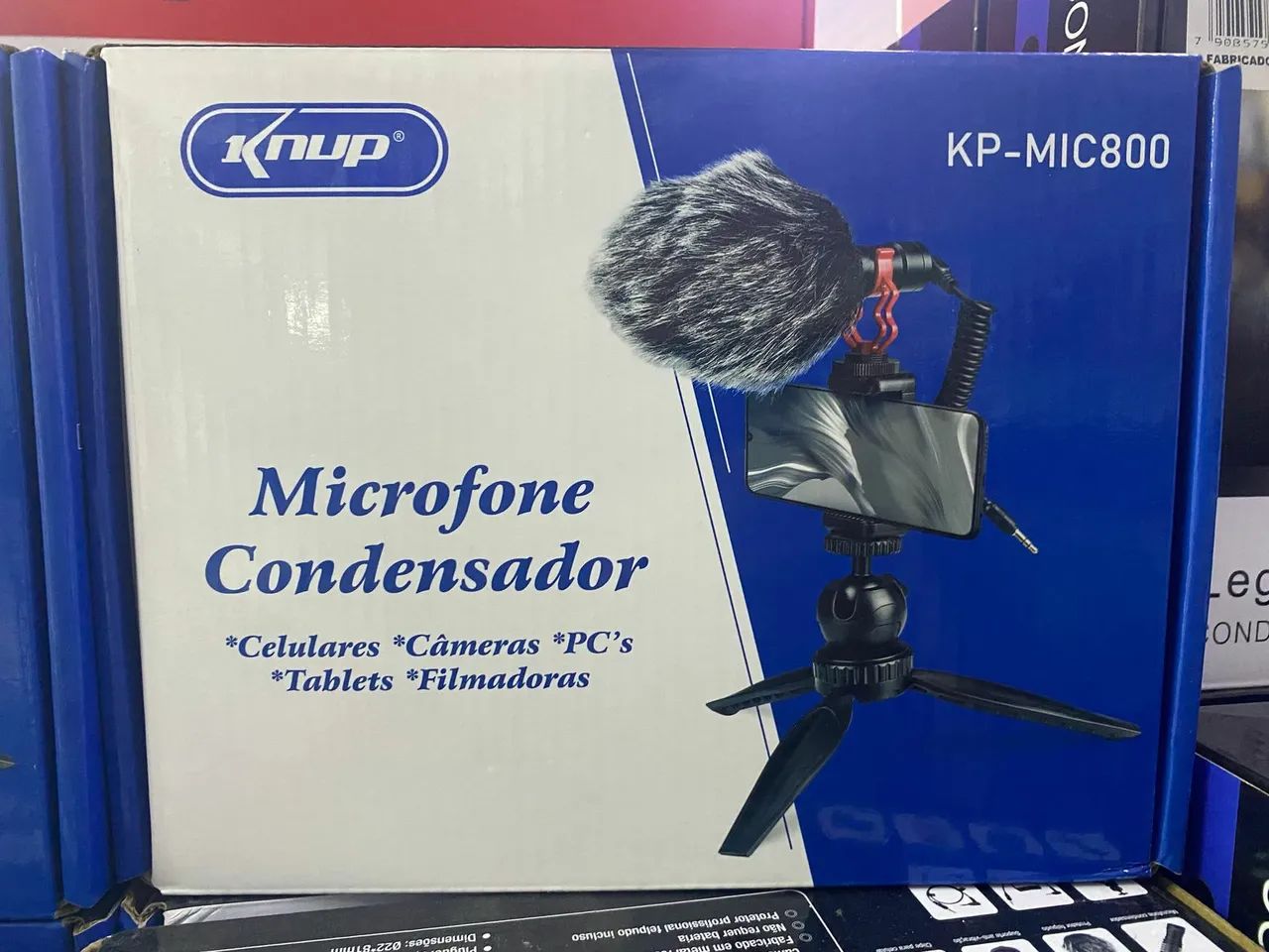 Microfone Condensador para Celular, Câmera, PC e Filmadora - KnuP