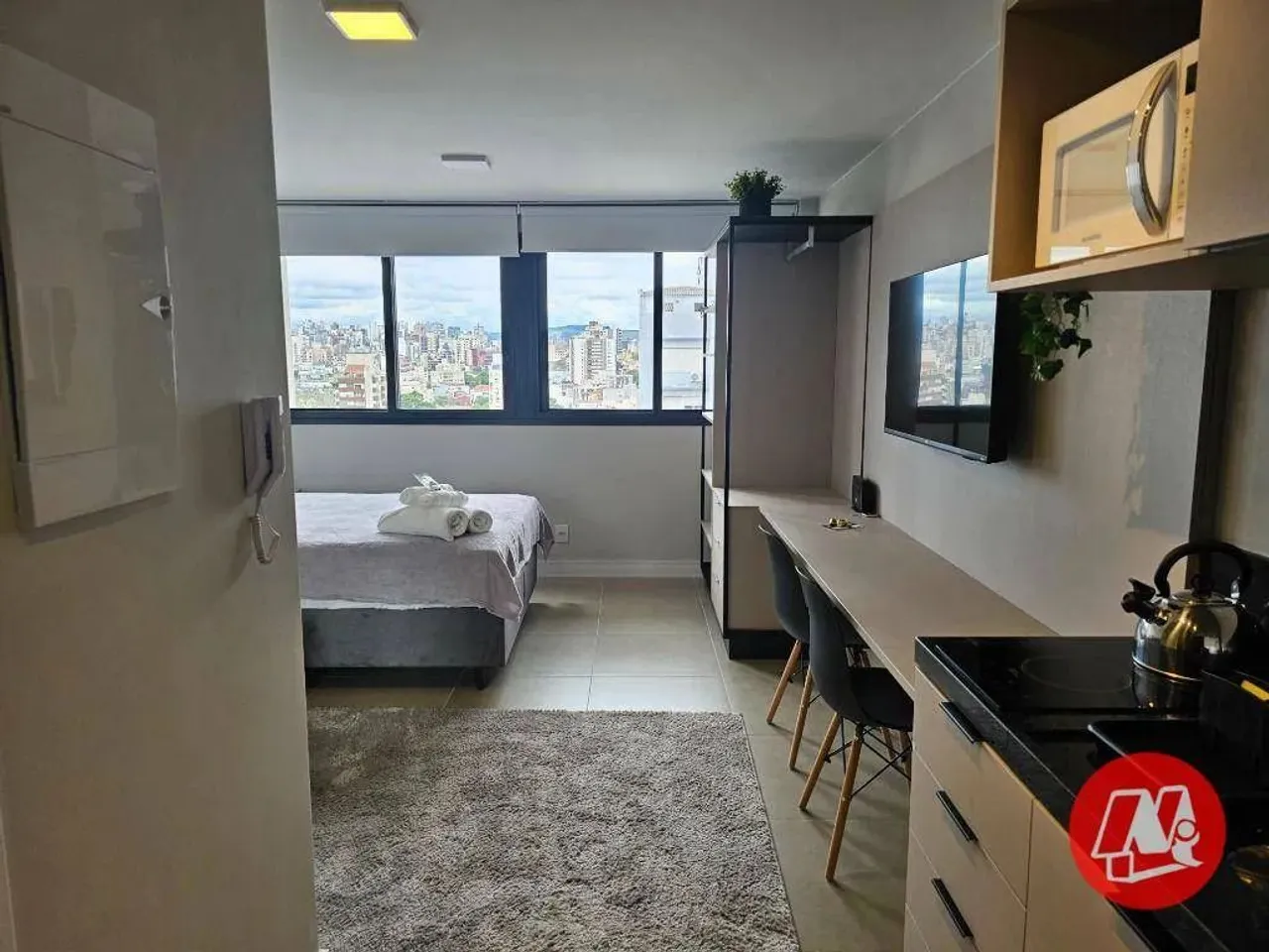 Studio Mobiliado para alugar com 25,53m², 1 Vaga no GO Rio Branco