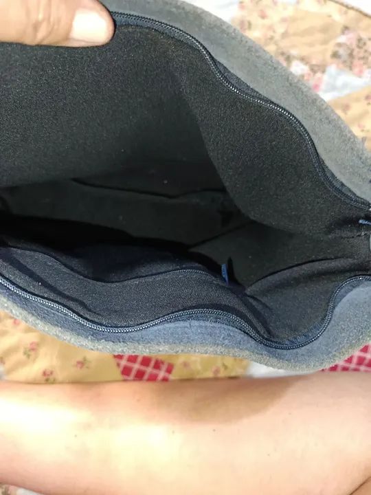 Duas bolsas de couro, camurça azul  - Foto 4