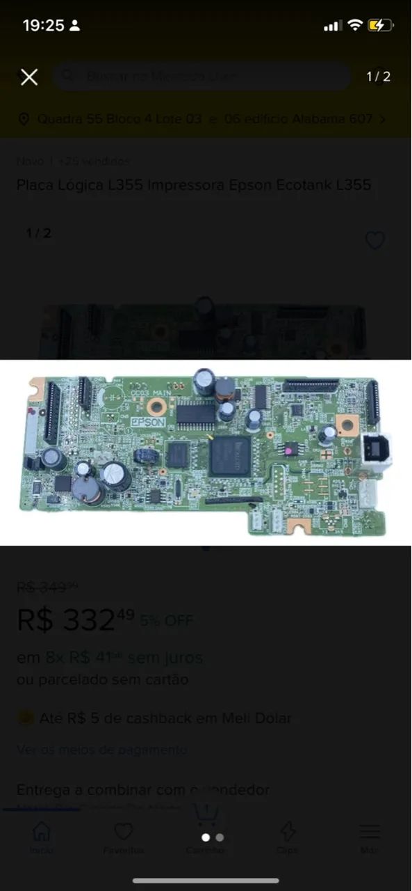 Placa Lógica L355 Impressora Epson Ecotank L355