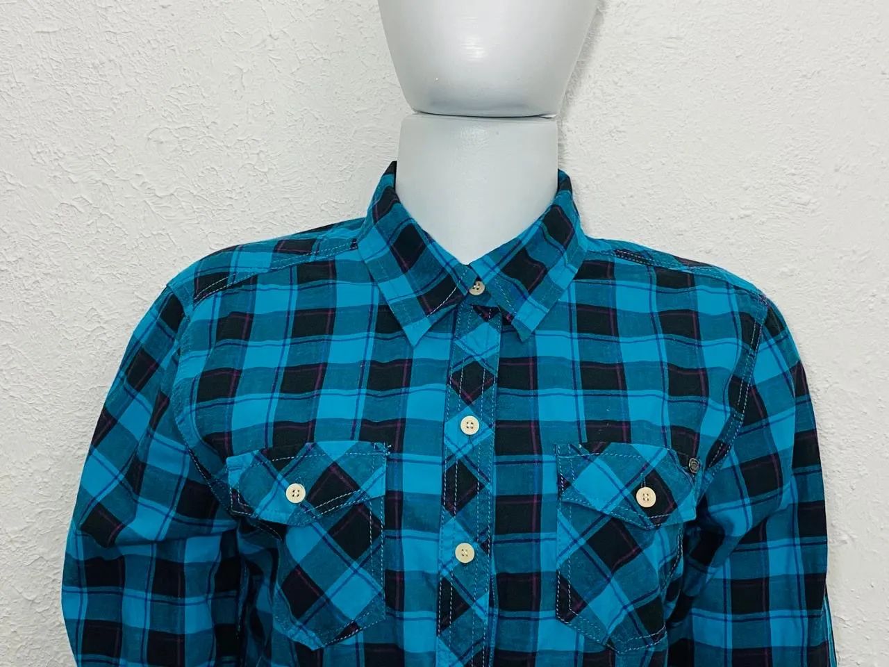 camisa xadrez ecko tamanho g feminina ótimo estado - Foto 2