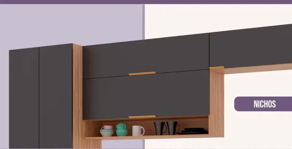 Conjunto Cozinha Compacta + Balcão Triplo Bartira Topázio UP - Foto 4