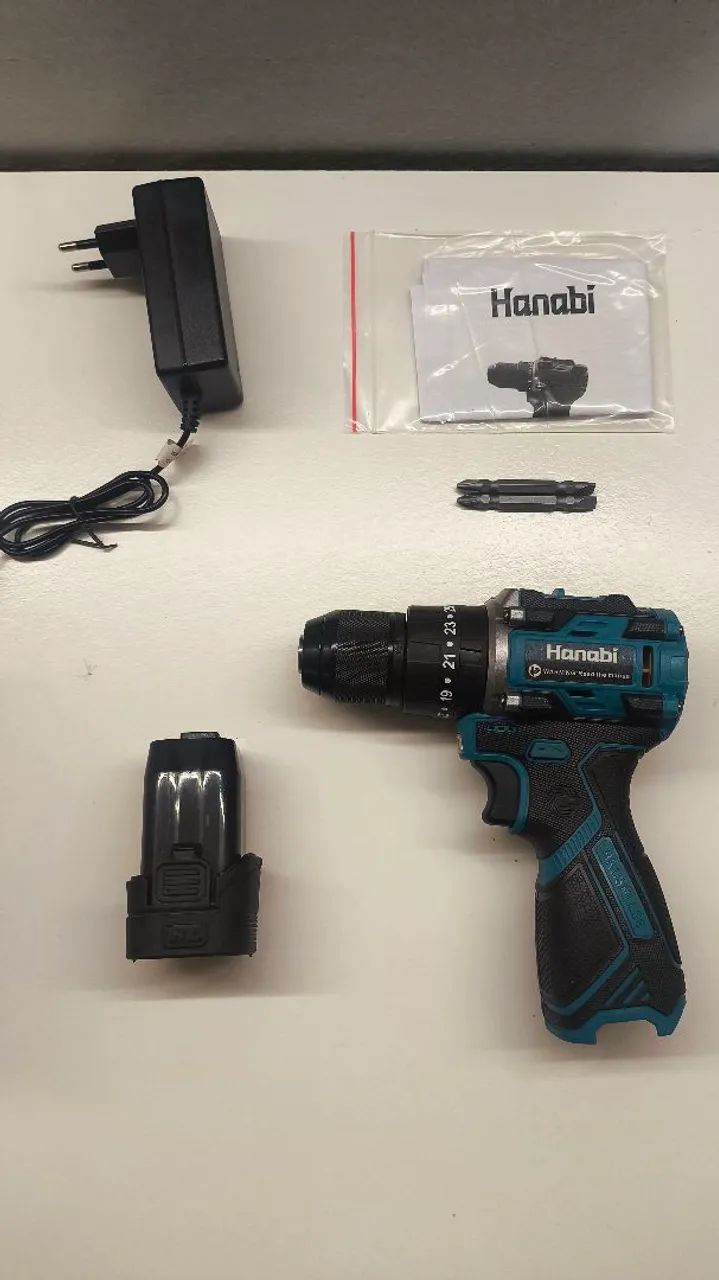 Parafusadeira/Furadeira a bateria Hanabi 16.8v Nova!! Com função impacto/martelete! - Foto 3