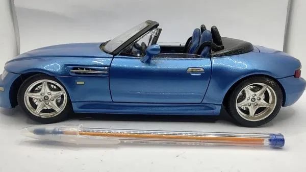 Miniatura Bmw M Roadster 1996 Bburago 1/18 Azul - Foto 4